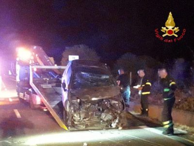 La Citroen C3 dopo l'incidente