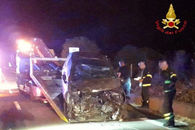 La Citroen C3 dopo l'incidente