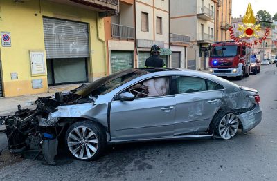 La Passat dopo l'incidente