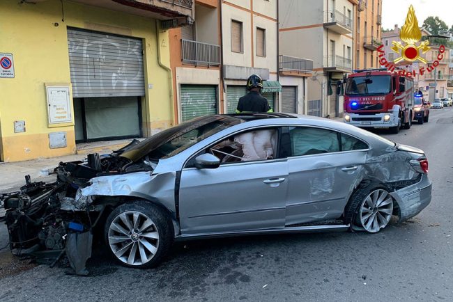 La Passat dopo l'incidente