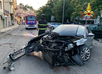La Passat dopo l'incidente
