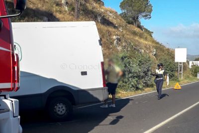 Uno dei mezzi coinvolti dell'incidente