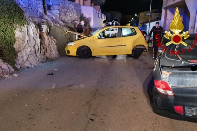 La scena dell'incidente a Santa Teresa Gallura