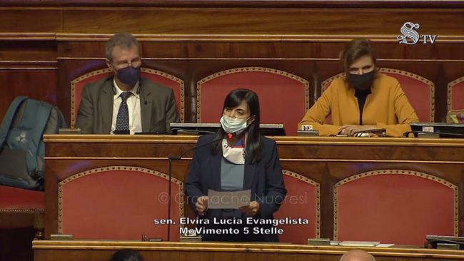 La senatrice Elvira Lucia Evangelista
