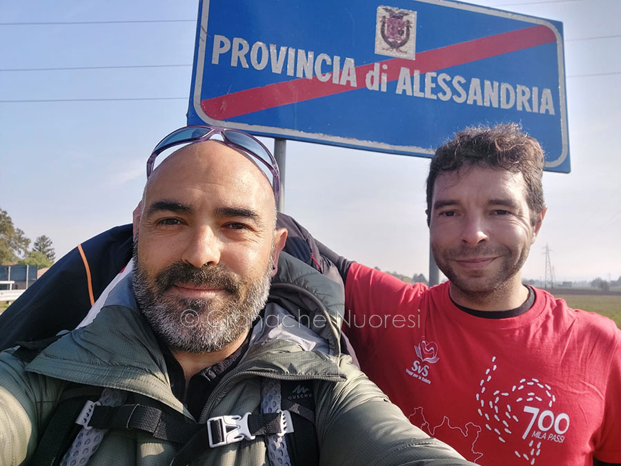 700mila passi. Renato Pischedda è arrivato a Voghera: tra due giorni a Milano