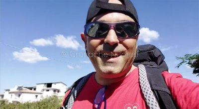 Renato Pischedda raggiunge Oliena a piedi