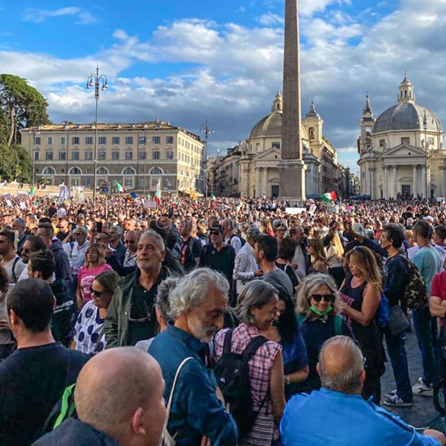 Un momento della manifestazione di di sabato a Roma (foto Filippo Sarti)