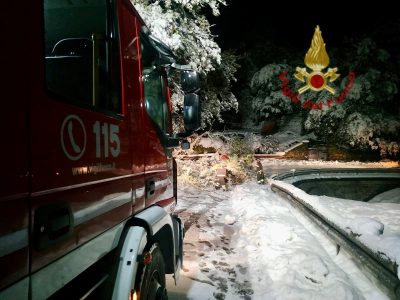 Un intervento dei Vigili del fuoco