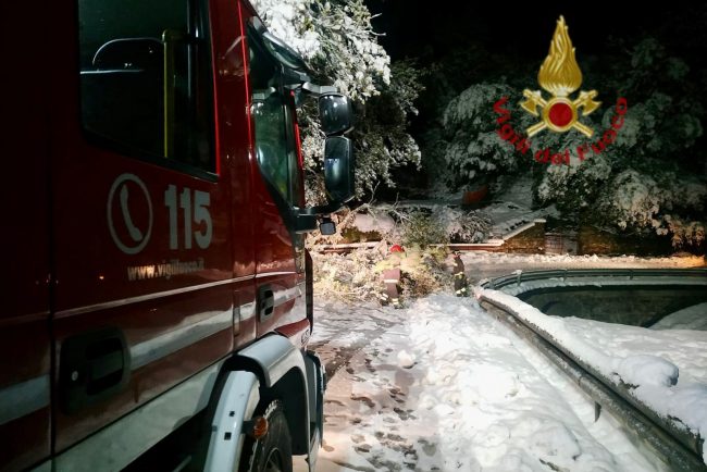 Un intervento dei Vigili del fuoco