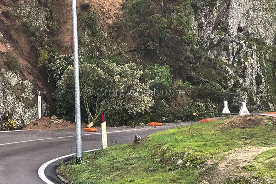 Nuoro. Ennesima frana sulla strada per l’Ortobene: traffico bloccato dopo la Solitudine