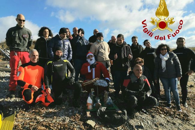 sommozzatori del Comando dei Vigili del Fuoco di Sassari e con la partecipazione della A.S.D. Centro Didattico di immersione