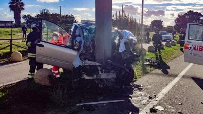 La Multipla dopo lo schianto