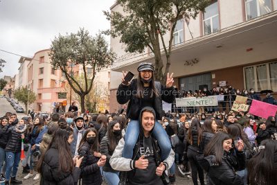 Nuoro. mobilitazione al Liceo Fermi (foto S.Novellu)