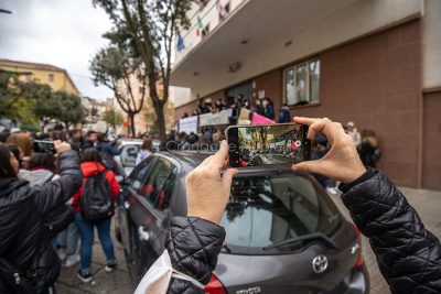 Nuoro. mobilitazione al Liceo Fermi (foto S.Novellu)