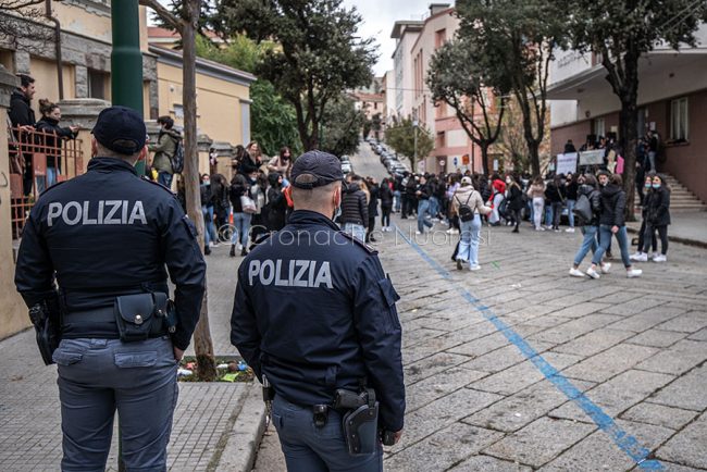 Protesta studentesca al Liceo Satta di Nuoro (foto S.Novellu) 