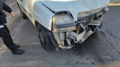 Uno dei veicoli coinvolti nell'incidente di ieri (foto Vigili Urbani Nuoro)