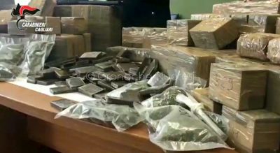 La droga sequestrata dai Carabinieri