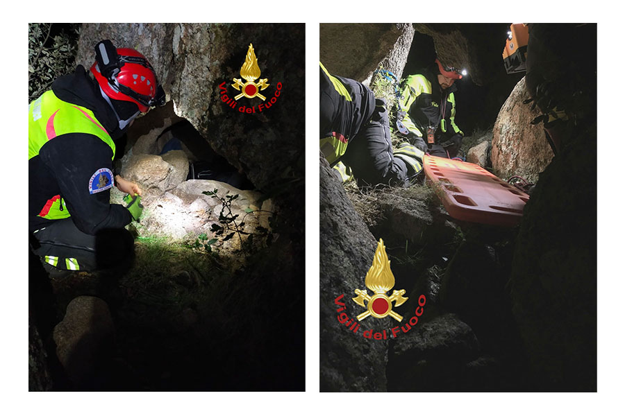 Disperso in campagna è stato ritrovato nella notte e messo in salvo dai Vigili del fuoco