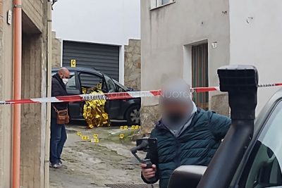 Oliena, la scena dell'omicidio di Tonino Corrias (foto Cronache Nuoresi)