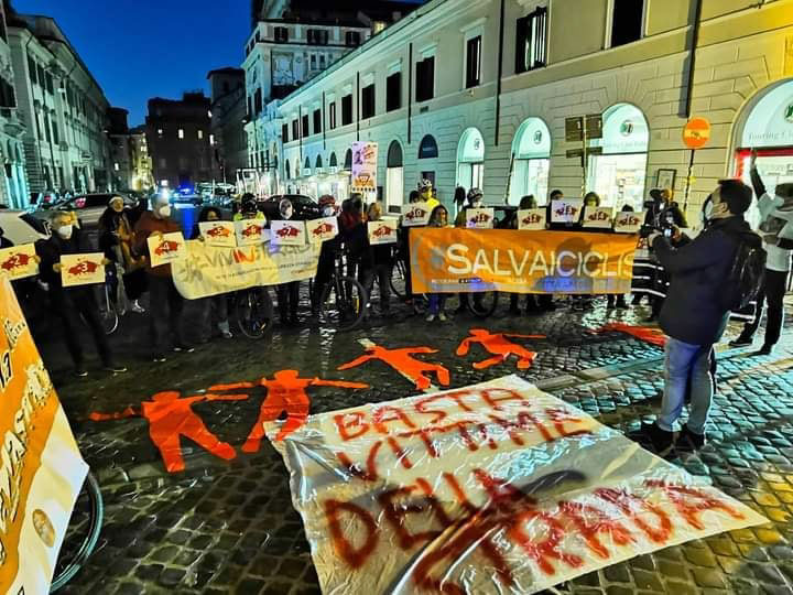 A Roma il flash mob per le vittime della strada, dedicato anche al nuorese Davide Marasco