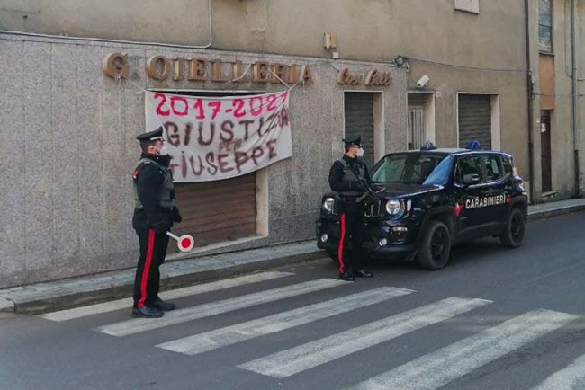 La gioielleria della vittima a Sorgono