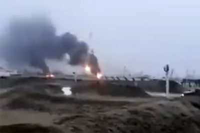 Missile ucraino colpisce l'aeroporto di Millerovo (foto dal web)