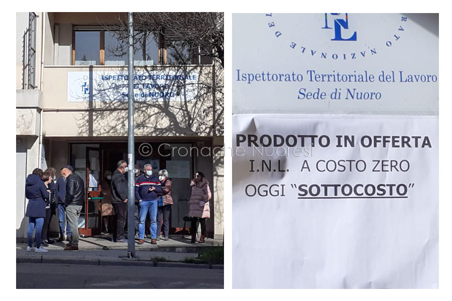 Pochi ed esclusi dalle indennità: anche a Nuoro i dipendenti dell’Ispettorato del lavoro scendono in piazza