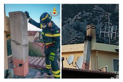 Uno degli interventi dei Vigili del fuoco