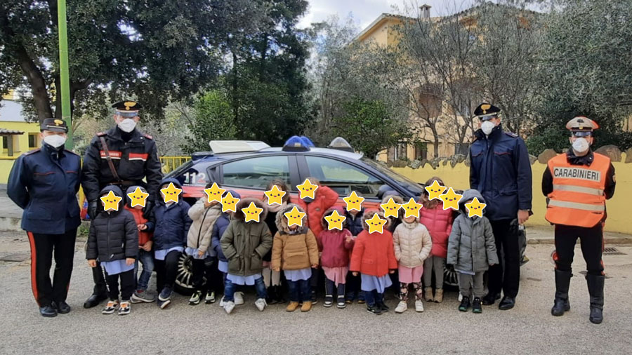 Cultura della legalità: I Carabinieri incontrano gli studenti della scuola dell’infanzia di Brunella