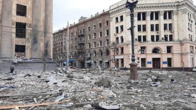 Kharkiv dopo i recenti bombardamenti
