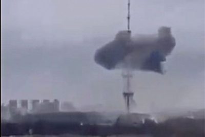 L'esplosione della torre della televisione a Kiev