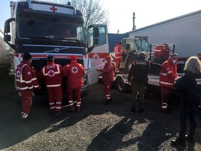 Protezione Civile e Croce Rossa al lavoro per l'accoglienza dei profughi