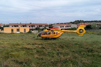 L'intervento dell'elisoccorso a Orosei