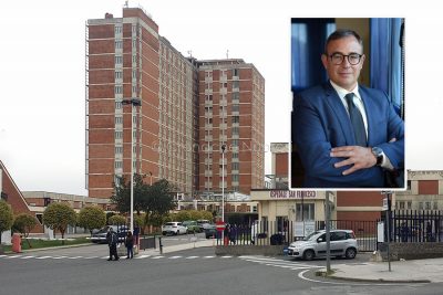 L'ospedale San Francesco e, nel riquadro, Paolo Cannas