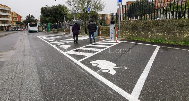 Nuoro, stalli per ricarica auto elettriche (foto S.Novellu)
