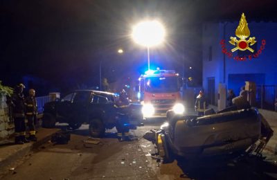 Austis. La scena dell'incidente