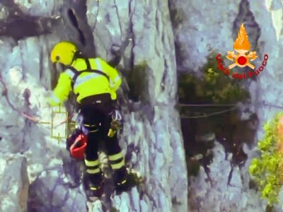 L'intervento dei Vigili del fuoco