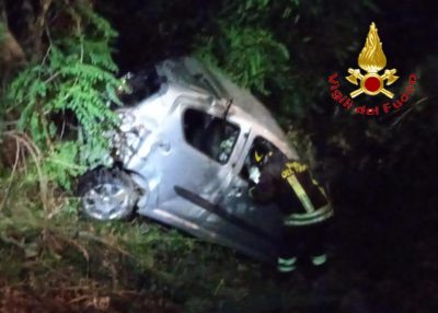 L'auto dopo l'incidente