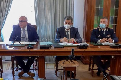 Luca Rotondi (prefetto), Francesco Ruocco (ANAS) e Leonardo Testa (Polstrada)
