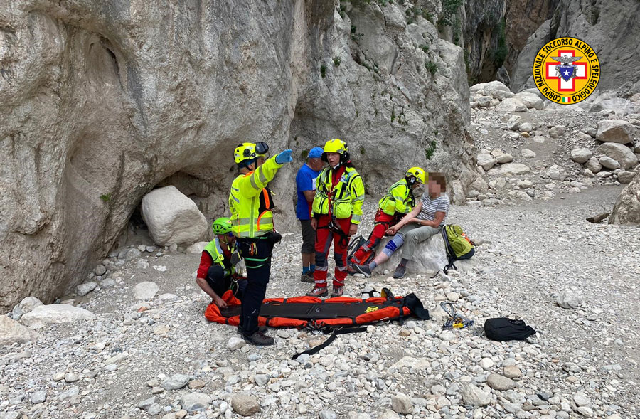 72enne si infortuna nella gola di Gorropu: recuperata e trasportata in elisoccorso al San Francesco