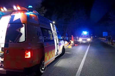 La scena dell'incidente di questa notte a Orosei