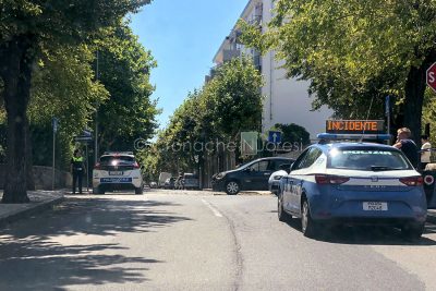 La scena dell'incidente in via Campania