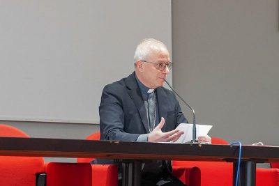Mons. Baturi nel giorno della nomina a segretario generale della CEI