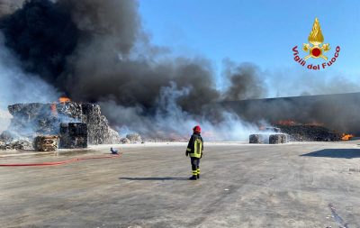 Incendio alla Gesam di Sassari