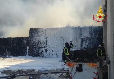 Incendio alla Gesam di Sassari