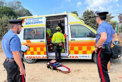 L'intervento del 118 MMSoccorso sul luogo dell'incidente