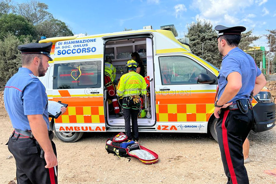 L'intervento del 118 MMSoccorso sul luogo dell'incidente