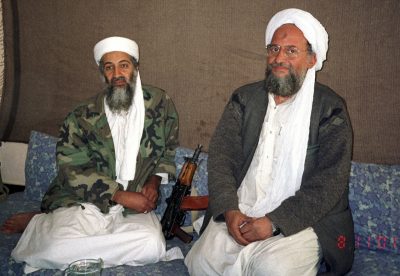 Osama bin Laden e Ayman al-Zawahiri nel 2001