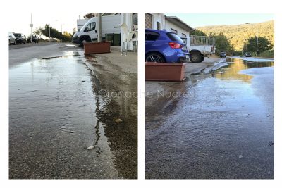 Perdita d'acqua a Orgosolo (foto S.Fois)