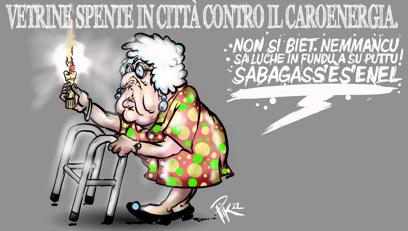 Vetrine spente a Nuoro contro il caro bollette